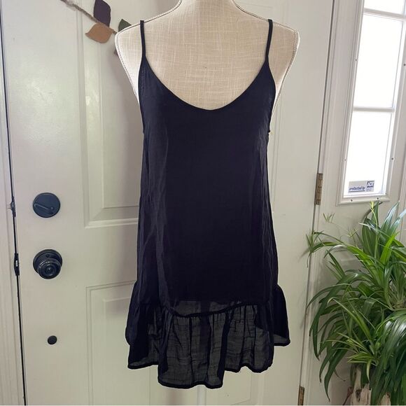 Hurley Solid Black Cover-up Women's Mini Dress Beach Cover-Up(Size XS) - Picture 5 of 14